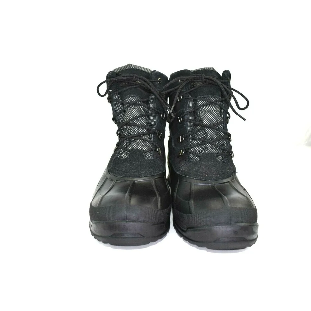 KAMIK WAUSAU Mens Waterproof Leather Winter Boots‎ Black Size 11